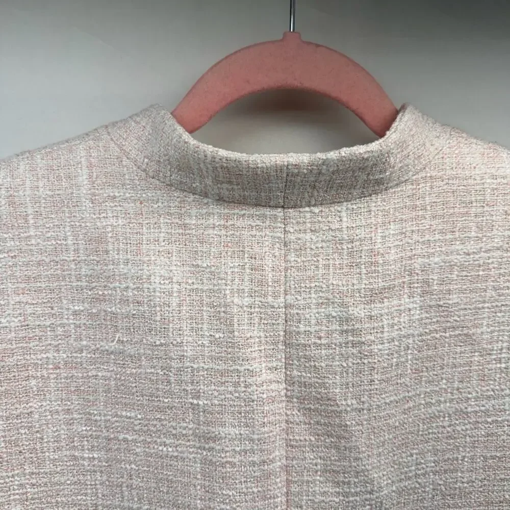 Preston & York Women’s 8 Light Pink, white and gold Tweed feminine Blazer - Picture 10 of 14